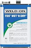 Weld-On 10164 725 Wet 'R Dry Medium-Bodied Professional Industrial PVC Cement - Extremely Fast-Setting and Low-VOC, Aqua Blue, 1 Gallon (128 fl oz)