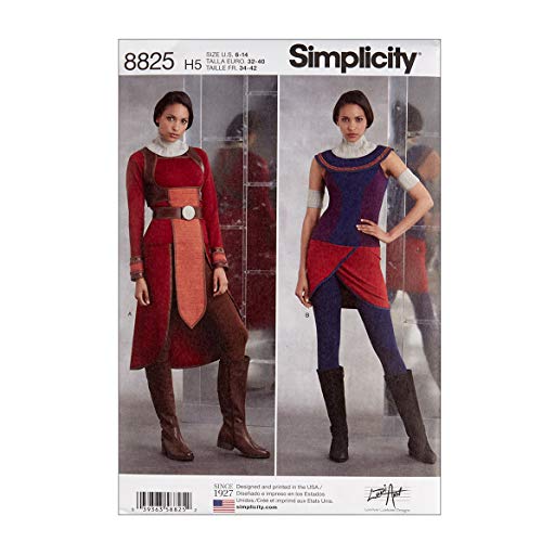 Simply Creative Group Simplicity 8825 Misses Knit Warrior Costumes H5 (6-8-10-12-14) Multi