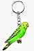 Produktbild Unbekannt Schlüsselanhänger Wellensittich, grün gelb, Holz + Metall Schlüsselring Tier Tiere Vogel Vögel