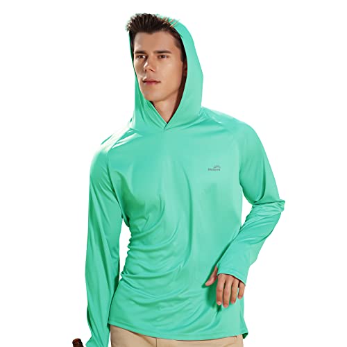 Image of Men's UPF 50+ Long Sleeve Sun Shirts UV Protection Hoodie Rash Guard Hiking Fishing Swim T Shirt