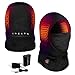 Aheata 7V Battery Heated Balaclava - 7V Rechargeable Battery Facemask, Scarf, Hood – Up to 10+ Hours Warmth Black