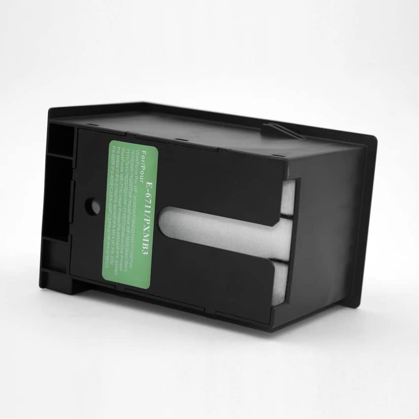 Image of T6711 Ink Maintenance Tank Box with One Time Chip for Et-16500 Wf3520 Wf3540 Wf3620 Wf3640 Wf7715 7725 Wf7510 Wf7610 Wf7620 Wf7710 Wf7720 L1455 Printer (T-6711)