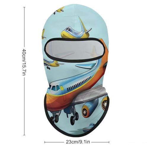 Balaclava para Hombre y Mujer, Máscara de Aire con Dibujo de Avión, Cubreboca Integral para Ciclismo, Esquí y Motocicleta miniatura 2