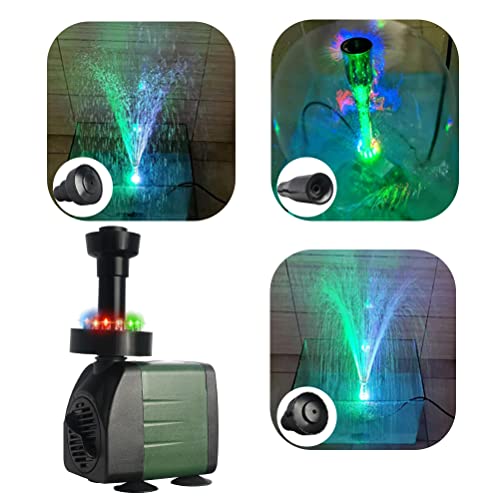 Submersible Pond Pump With Led Light, 15W 256Gph Fountain Water Pump, 1000L/H Small Pond Fountains Pump For Ponds,Garden, Aquariums, Fish Tanks, Indoor Outdoor Fountain #TOP2