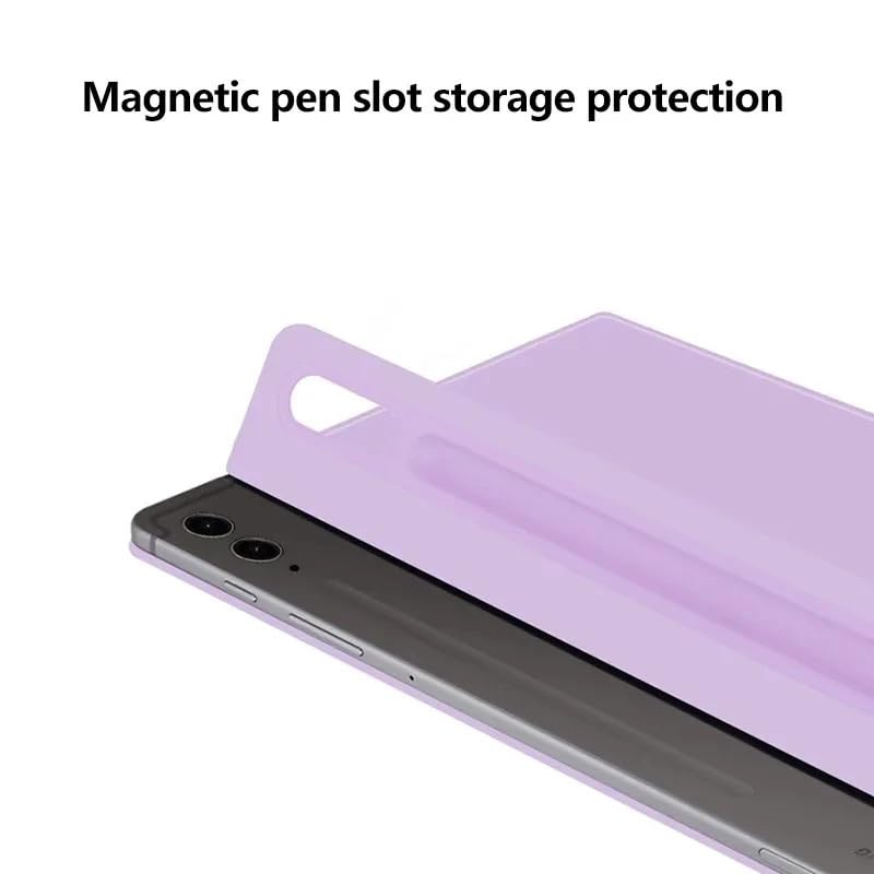 Magnetic Smart Tablet Cover Suitable For Samsung Galaxy Tab S9 Ultra 14.6" 2023 SM-X910/SM-X916B Deformation Y-Folding Case(PURPLE)