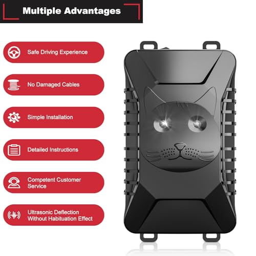 Gropfaros Repellente Ultrasuoni Topi Per Auto Ad Ultrasuoni 12V, Emissione Frequenza D'onda Sonora 12-45 Khz, Addato Per Topo, Insetto - 3