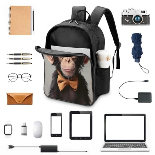 Sac à dos 12 ans et plus garçons filles singe imprimé en 3D