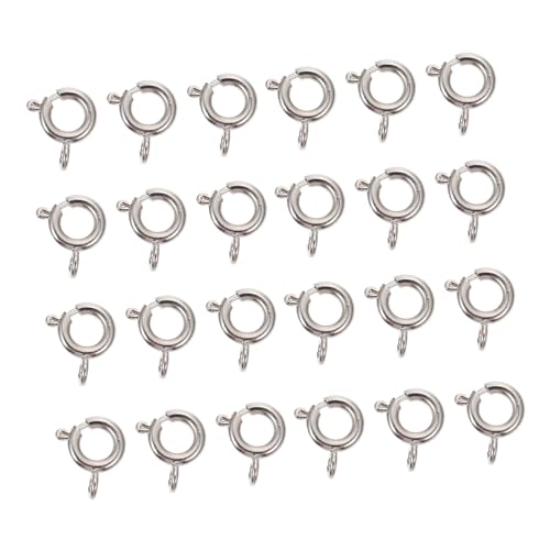OSALADI 50 Piezas Accesorios de joyería cierre para hacer joyas joyería DIY broche cierre de collar fácil broche de cierre resultados del collar de bricolaje cobre Silver