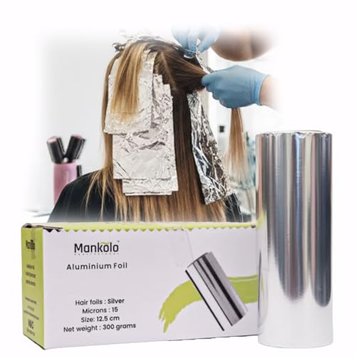 Image of Aluminium Foil Paper Wrap for Hair Coloring & Highlighting - Aluminum Foil Wrap for Spa, Salons, Bleach & Dye - Multipurpose Home, Spa & Salon Accessories - Silver Roll (12.5 Cm - 1 Roll)