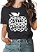 Teacher Shirts for Women First Grade Teacher Shirt Back to School Graphic Tees Casual Elementary Short Sleeve Tops Grey