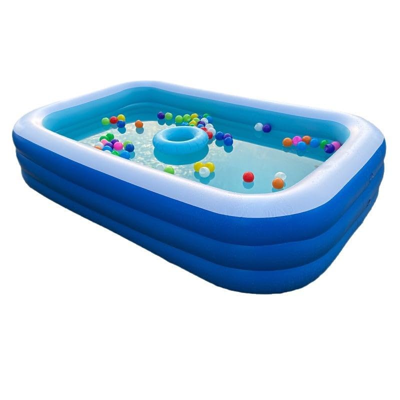 Piscina inflable para niños y familia, piscina infantil de jardín, diversión acuática duradera al aire libre, tamaño de 210 cm, ideal para jugar en verano, fácil instalación y almacenamiento