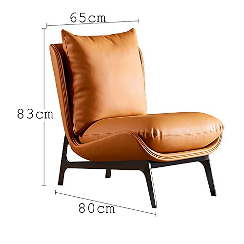 Fzzdp Sofa Chair Cosy Single Sofa Italian Minimalist Living Room Leisure Sofa Chair Super Fiber Leather Simple Sofa #TOP1