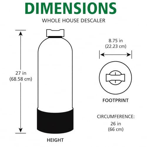 Image of AO Smith Whole House Salt-Free Descaler System - 600K Gallons or 6 Years - Water Conditioner System for City & Well Water Filters - 3 /4 inch Inlet /Outlet - AO-WH-DSCLR