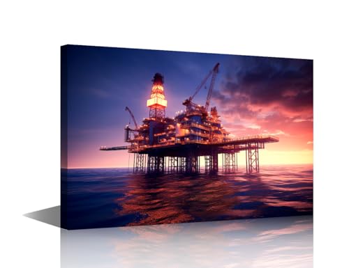 Décoration murale plate-forme pétrolière pour transformer un mur blanc de bureau