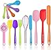 Price comparison product image Silicone Spatula 14Pcs Set, Umite Chef Mini Rubber Spatula Set-Versatile Tools Created for Baking and Mixing-One Piece Design, Non-Stick & Heat Resistant-Stainless Steel Core (Multicolor)