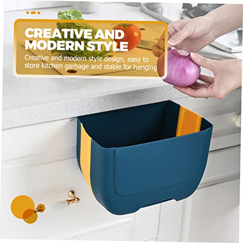 Caneca de basura plegable colgante para cocina azul miniatura 6