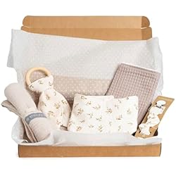 Cesta Regalo Recien Nacido Carrefour MIMUSELINA Regalo Bebe Recien Nacido - Pack Bebe con Regalos para Recien Nacidos - Regalos Bebes Recien Nacidos Originales Niña o Niño - Disponible en Diferentes Tamaños (Compacto, Sand)