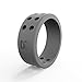 QALO Men's & Women's Functional Silicone Rings, Perforated Collection