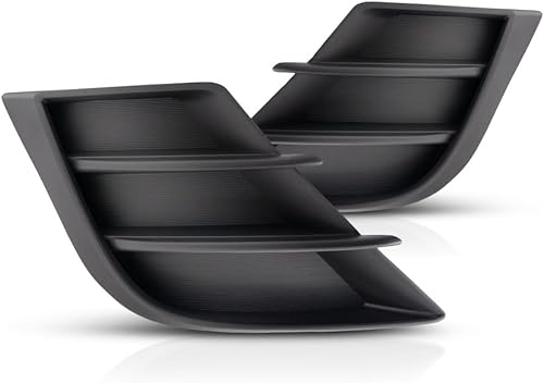 KarParts360 Cubierta de luz antiniebla para Mazda 3 2010 2011 lado del conductor y del pasajero  Par  Delantero  2.0L  Negro  Reemplazo para