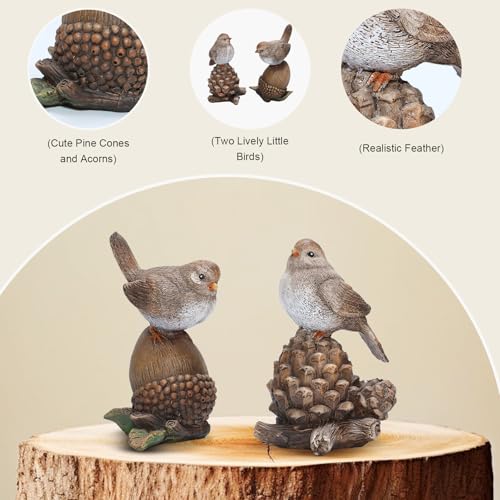 Figuritas de Pájaros Artpaul en Resina para Decoración de Hogar miniatura 3