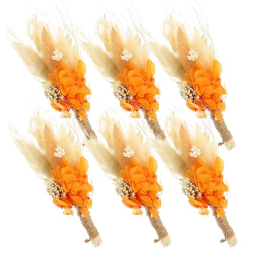 Bouquet mini de flores secas naturales preservadas 6 pcs miniatura 1