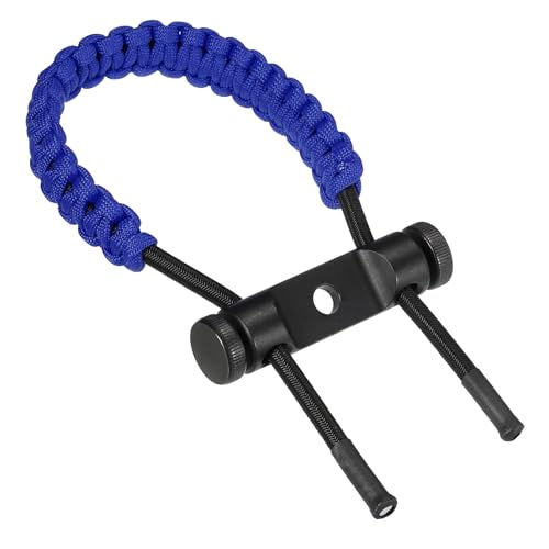 PATIKIL Archery Bow Wrist Sling, Adjustable Compound Braided Wrist Strap for Bow Target Shooting, Dark Blue