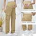 GLAMIX Women's Maternity Cargo Pants with Four Pockets Over The Belly Scrub Pants Pregnancy Clothes(Khaki, XXL)