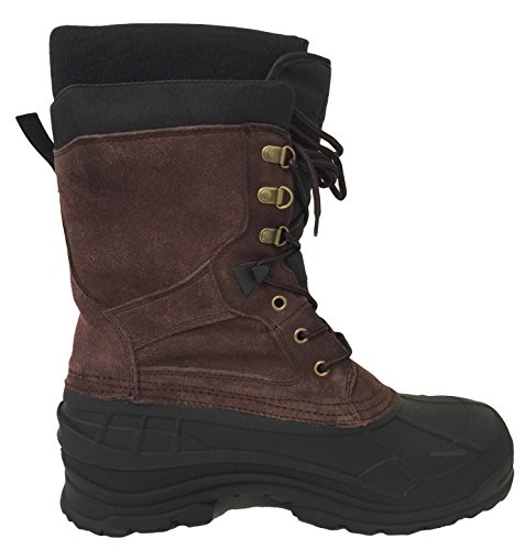 G108SC Men's Winter Boots Hiking 10" Leather Waterproof Thermolite Insulated Cold Weather Warm Snow Shoe, Brown4