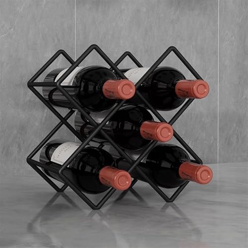 Cave a vin murale compacte, grand casier à vin doré suspendu pour rangement bouteille maison