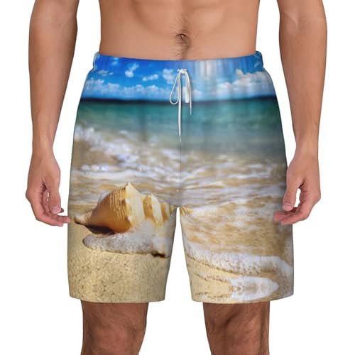Short de bain pour homme anti-humidité à motif vague pour le surf d'été