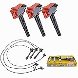 MCK 3pcs Energy Ignition Coil And Platinum Spark Plug With Wireset Tune Up Kit Compatible with...