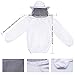 Bee Keeper Outfit, Bee Keeping Gear, Beekeeping Suit Protective with Veil Hood (Jacket, Pants, Gloves) White