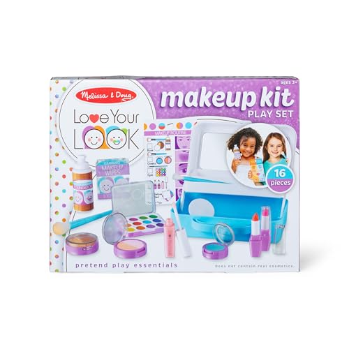 image for Melissa & Doug Love Your Look Pretend Makeup Kit Play Set – 16 Piece