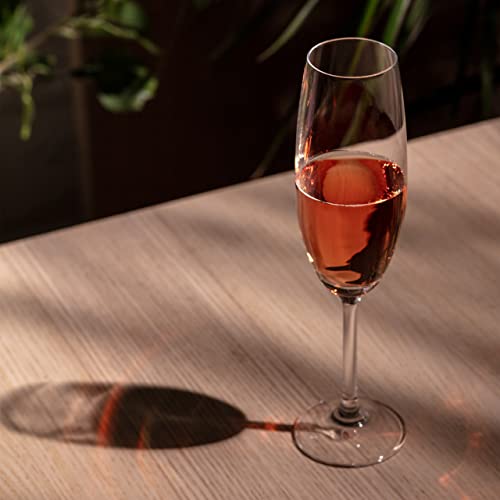 Krosno Crystal Champagne Flute Glasses | Set Of 6 | 6.8 Oz | Venezia Collection | Perfect For Home, Restaurants And Parties | Dishwasher Safe #TOP4