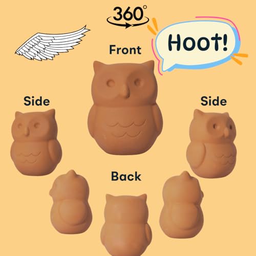 Image of Sifri 3D Brown Sugar Keeper 2-in-1 Set - Terracotta Clay Owl & Spoon Saver Softener - Cute Kitchen Storage & Freshness Holder for Sugar - Gift for Bakers (2, Owl and Spoon)