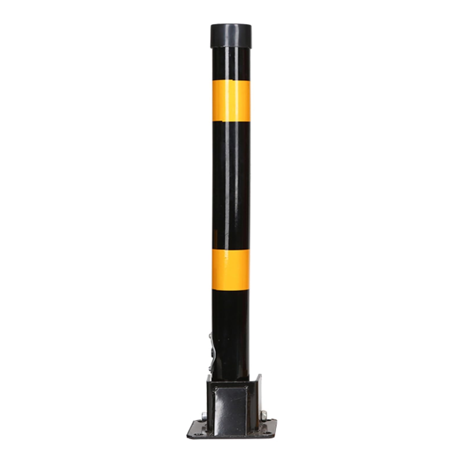MOKLYF Safety Bollard, Driveway Garage Security Post, Road Pile Traffic Facility for Warning, Driveway Parking Interceptor Bollard, for Parking, Road Safety (Black (1pcs))
