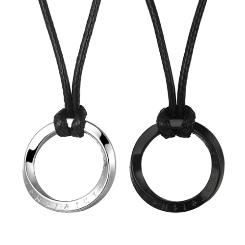 Bijoux celtiques avec pendentif runes 24 et amulette en acier - 5
