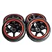 ShareGoo 12mm Hex Wheel Rims & Rubber Tires Compatible with Redcat HPI Tamiya HSP RC 1/10 on-Road Racing Touring Car (Pack of 4)