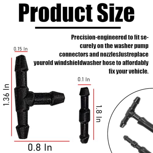 image for Osilly Windshield Washer Hose Kit, 4 Meter Wash Fluid Tubing with 12 P