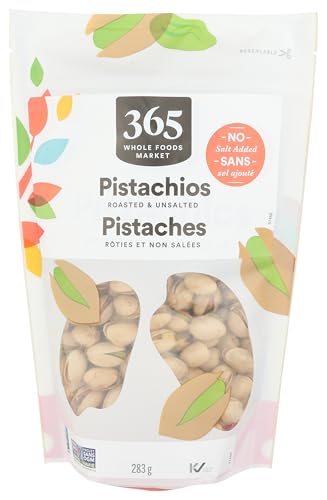 365 by Whole Foods Market, Roasted & Unsalted Pistachios, 10 Ounce