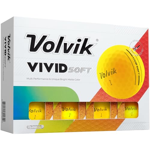 Volvik Vivid Soft Golf Balls (One Dozen) (Yellow)