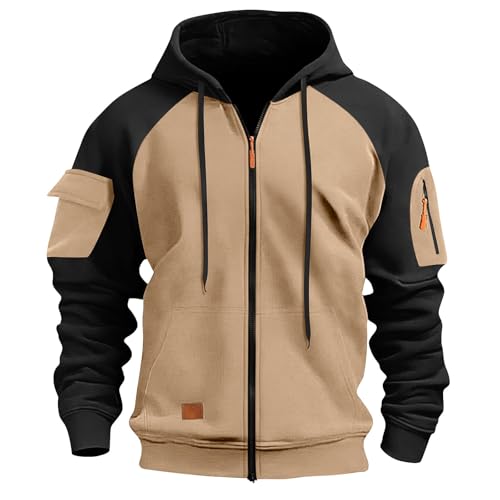 Veste Homme Mi-Saison Zippée Contre le Vent et la Fraîcheur