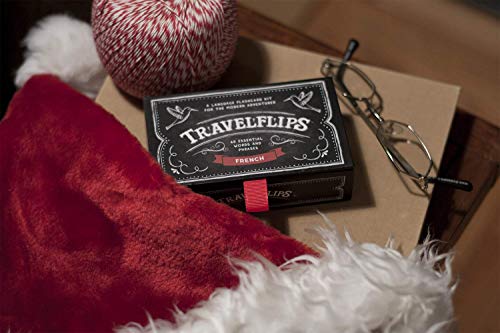 French Flash Cards - Learn French Language Vocabulary Words and Phrases - Easy French for Beginners - Gift for Travelers, Kids, and Adults - English to French Language Cards by Travelflips