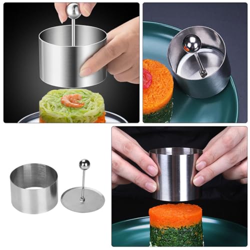 Moldes de mousse con empujador para desmoldar postres sin romperlos 3
