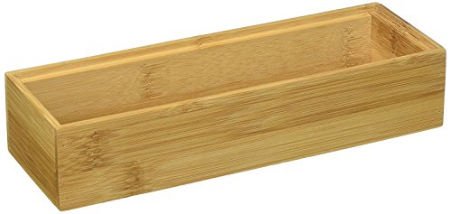 Lipper International 8181S Bamboo Wood Stacking Drawer Organizer Box, 3