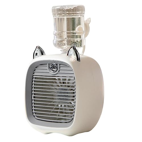 TsoLay Tragbarer Mini-Klimaanlagenventilator für Büro und Zuhause, Kühlventilator C, Rosa, Weiß