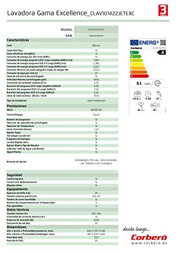 Carga-Frontal-10-Kgr-1400-Rpm-Inverter-Touch-Control-Blanco-15-P-Lavado-Jet-Vapor-Antialergico-Ecologico-Rapido-Inicio-Diferido-Lavado-Rapido-Puerta-XXL-E-Energetica-A