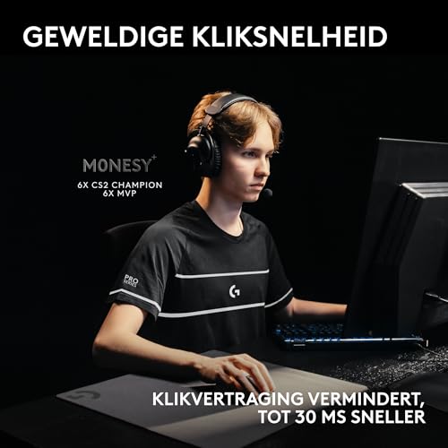 Logitech G PRO X2 SUPERSTRIKE LIGHTSPEED Wireless Gaming Mouse, supersnel, superlicht (61 g), aanpasbare klik-haptiek, opladen via USB-C, voor pc/Mac/laptop - Wit - Afbeelding 3