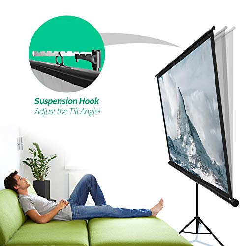 image for JWSIT Upgraded Projector Screen with Stand 100 inch 16:9 HD 4K Indoor 