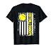 Softball Grandpa American Flag Vintage ic Game Day T-Shirt